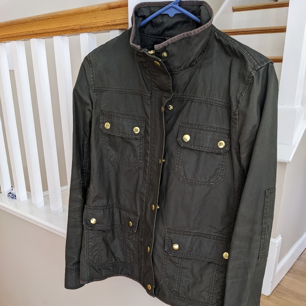 J Crew Downtown field jacket Mossy Brown size Small